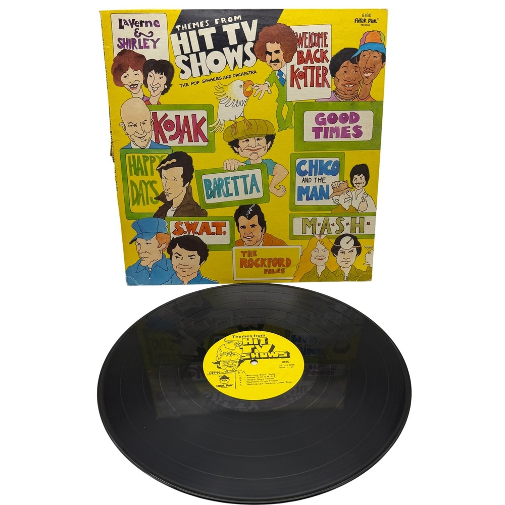 Themes From Hit TV Shows Vinyl LP Peter Pan Records 8185 Happy Days MASH 1970s